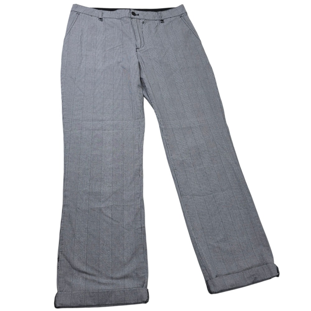 GUESS Menswear Trousers Size 33 Plaid Check Patterned Straight Leg Pants‎